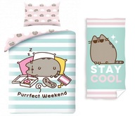 SET UTERÁK 70x140 + POSTEĽNOSŤ 140x200 PUSHEEN CAT LAZY