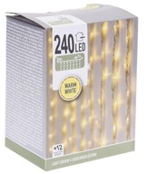 BIELA ​​ZÁCLONA 240LED 225x150 REŽIM TEPLEJ BIELY 997