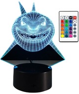 3D LED LAMPA KDE JE NEMO SHARK lampa 16 FARIEB + USB DIAĽKOVÉ