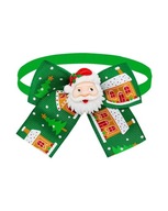 Christmas Yule Dog Bow Green