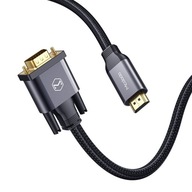 MCDODO ADAPTÉROVÝ KÁBEL HDMI NA VGA D-SUB KONVERTOR PRE PROJEKTOR MONITOR 2M