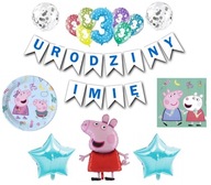 Sada balónikov Peppa Pig 3. narodeniny Ľubovoľné meno