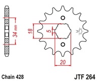 JT PREDNÉ OZUBENÉ KOLO 264 17 KYMCO HIPSTER, STRYKER, ZING 26417JT REŤAZ. 428