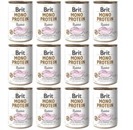 Brit Mono Protein Rabbit Mokré krmivo pre psov Králik 12x400g