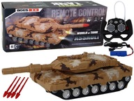 RC TANK DIAĽKOVO OVLÁDANÝ 27 MHz SVETLO A HUDBA + RAKETOVÁ BATÉRIA