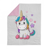 XL Cotton Panel: Rainbow Grey Unicorn