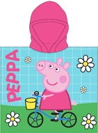 PEPPA PIG na bicykli PONCHO UTERÁK S KAPUČOU BEACH R081G