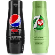 2x SODASTREAM SIRUP 7UP ZERO PEPSI MAX