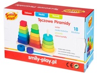 Drevené pyramídy Smily Play Rainbow