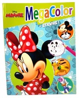 MEGA FAREBNÁ Omaľovánka + nálepky Minnie Mouse 243