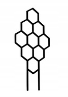 Rastlinná kvetinová podpera, šesťhranný rebrík, 56 cm XXL