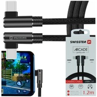 SWISSTEN 90° uhlový kábel pre rýchle nabíjanie USB-C