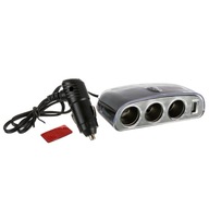 Trojitý rozbočovač cigaretového zapaľovača 12/24V s USB 100