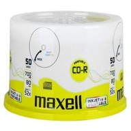 50X MAXELL POTLAČITEĽNÉ CD-R disky 700MB 80MIN torta