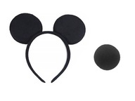 SET MICKEY MOUSE EARS NOS, ČIERNA