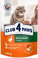 CLUB 4 PAWS mokré krmivo pre mačky - Kačica v omáčke 24x100 g