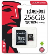 Kingston SDCS2 256 GB microSD karta s SD adaptérom