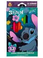 Stitch trojuholníkové ceruzky JUMBO hrubé 12 Lilo a Stitch