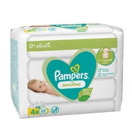 PAMPERS Sensitive vlhčené obrúsky, 4x52 ks.