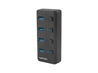 USB hub 4 Mantis 2 porty USB 3.0 s prepínačom +