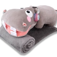 Maskot 2v1 Deka Vankúš Hippo Cuddly