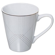 HRNČEK s uškom, BIELY, elegantný PORCELÁN, 270 ml