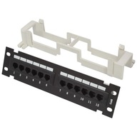 PATCH PANEL 12x 10'' 1,5U KAT.6 UTP čierny