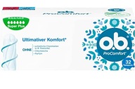 O.B. Tampóny ProComfort, Super Plus, Hygienické, 32 kusov