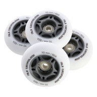 NILS WHEELS Solid WHITE 4x LED 70mm pre inline korčule