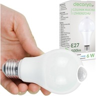 AUTOMATICKÁ ŽIAROVKA S POHYBOVÝM SNÍMAČOM SMART LAMP E27 6W NEUTRAL 4000K