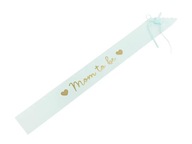 Mama má byť modrý a zlatý nápis BABY SHOWER SASH