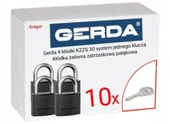 Gerda 4 visiace zámky KZZS 30 jednokľúčový systém + 10k