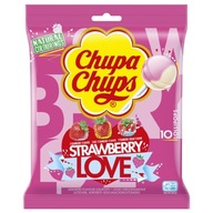 12x 120g CHUPA CHUPS Strawberry Love KARTÓN + oblátka