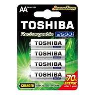 4x batérie TOSHIBA AA R6 2600mAh