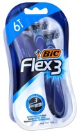 Pánske opakovane použiteľné holiace strojčeky 3 BLADES BIC Flex 3 6 ks.