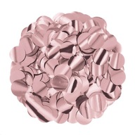 Alobalové krúžky CONFETTI ROSE GOLD, veľké balenie 500g na slepačiu párty