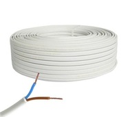 OMYp 2x1mm2 lankový kábel biely plochý Polish