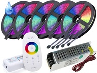 SET 25M 750LED RGB pásik BIELY Vodotesný 5050