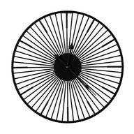 Moderné čierne kovové hodiny 45cm