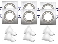 Sada stropných halogénových svietidiel 6x + 3,5W žiarovky