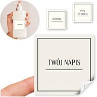 personalizované nálepky na etikety kozmetiky, mydla a šampónu, 10 ks. 8x8 cm