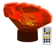 3D LED nočná lampa do auta Lamborghini