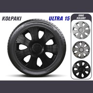 HUBCAPS ULTRA 15 čierna sada 4 ks