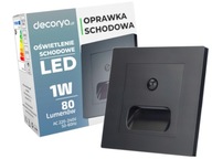 Schodisková lampa, čierne LED svietidlo + pohybový senzor