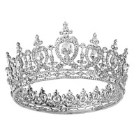 CROWN dámska ozdoba do vlasov SVADOBNÝ diadém CRYSTALS svadobný