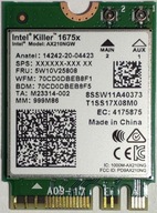 WI-FI 6E SIEŤOVÁ KARTA INTEL KILLER 1675 2x2 AX+BT 5.2 No vPro