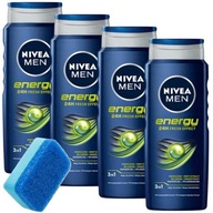 Nivea Men Energy Pánsky sprchový gél na umývanie vlasov na telo 4x500ml