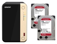 Súborový server QNAP TS-264-8G NAS + 2x 4TB WD Red