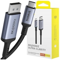 BASEUS JEDNOSMERNÝ KÁBEL USB-C NA DISPLAYPORT 1.4 8K 60HZ 2M ČIERNA