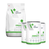 VET EXPERT OBESITY DOG suché 2kg + mokré 3x400g - veterinárne krmivo pre psov